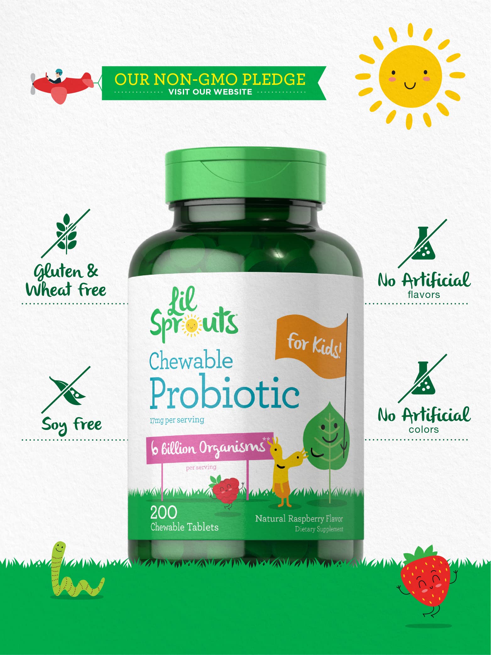 Foto 5 pulgar | Probióticos Carlyle Lil' Sprouts Kids 200 Tabletas 6 Mil Millones de Cfu - Venta Internacional