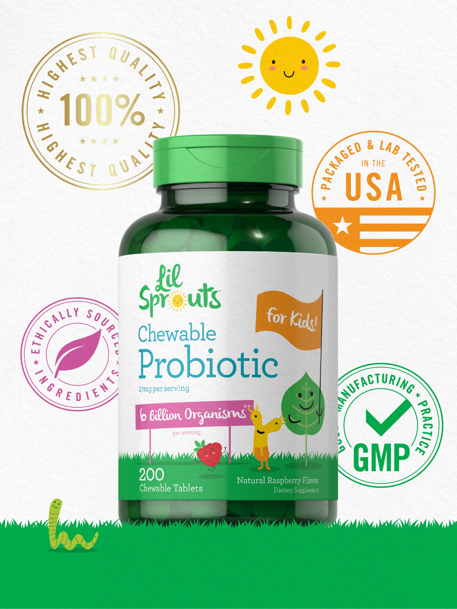 Foto 6 pulgar | Probióticos Carlyle Lil' Sprouts Kids 200 Tabletas 6 Mil Millones de Cfu - Venta Internacional