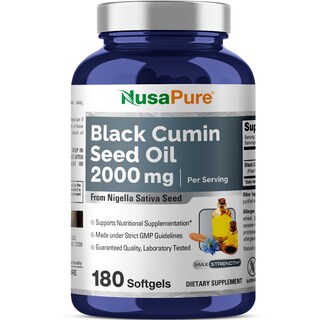 Foto 1 | Suplemento Nusapure Aceite de Semilla Negra 2000 mg 180 Cápsulas - Venta Internacional