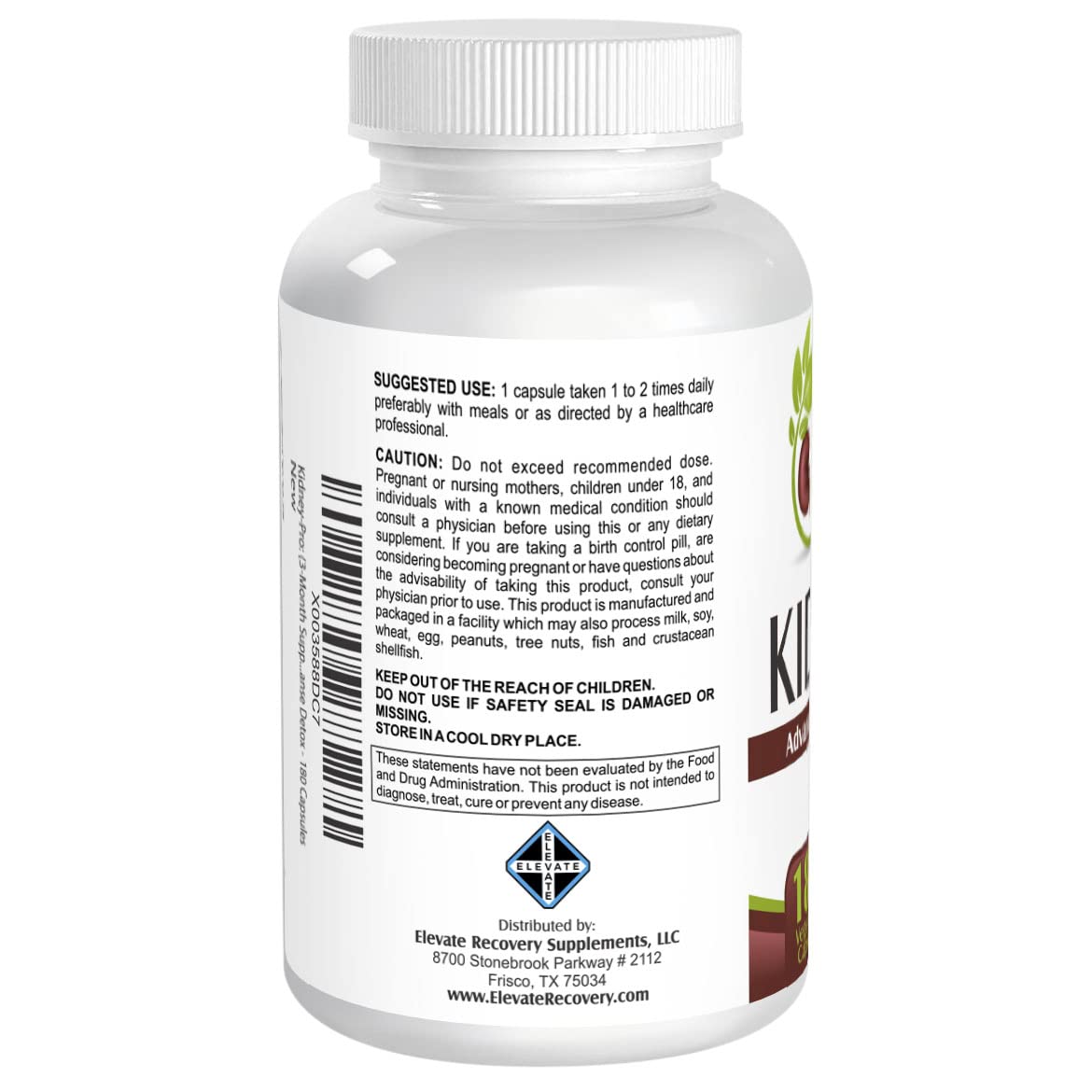 Foto 3 | Suplemento Elevate Recovery Kidney-pro 180 Cápsulas - Venta Internacional