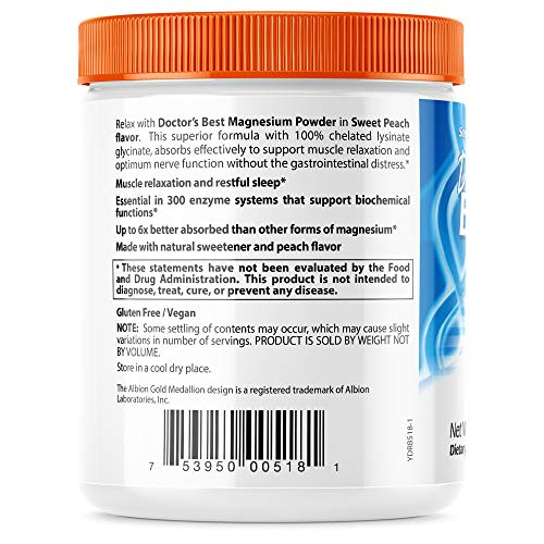 Foto 4 pulgar | Suplemento Doctor's Best Magnesio en Polvo de Alta Absorción - Venta Internacional