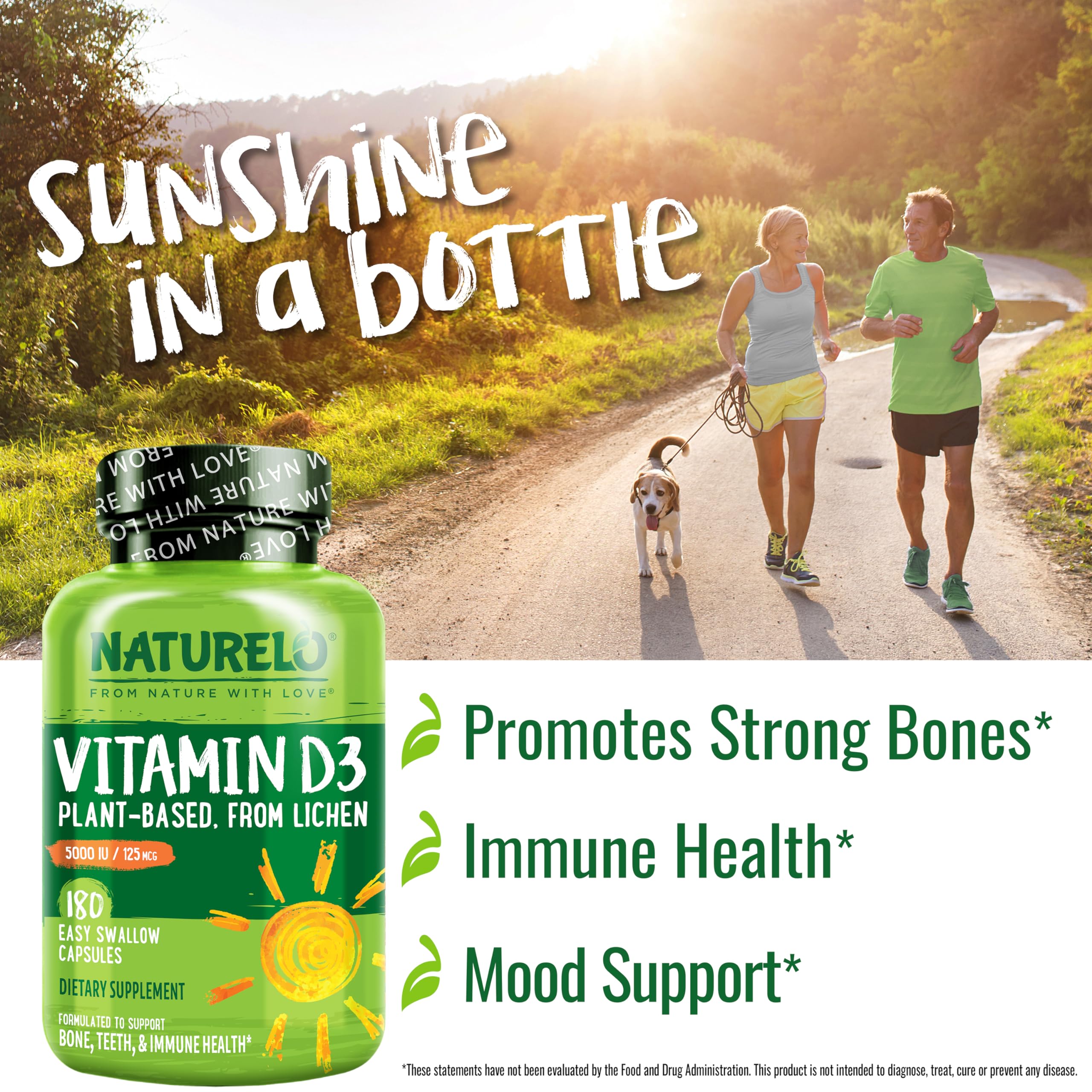 Foto 7 pulgar | Vitamina D3 Naturelo de 5000 Iu a Base de Plantas 180 Cápsulas - Venta Internacional
