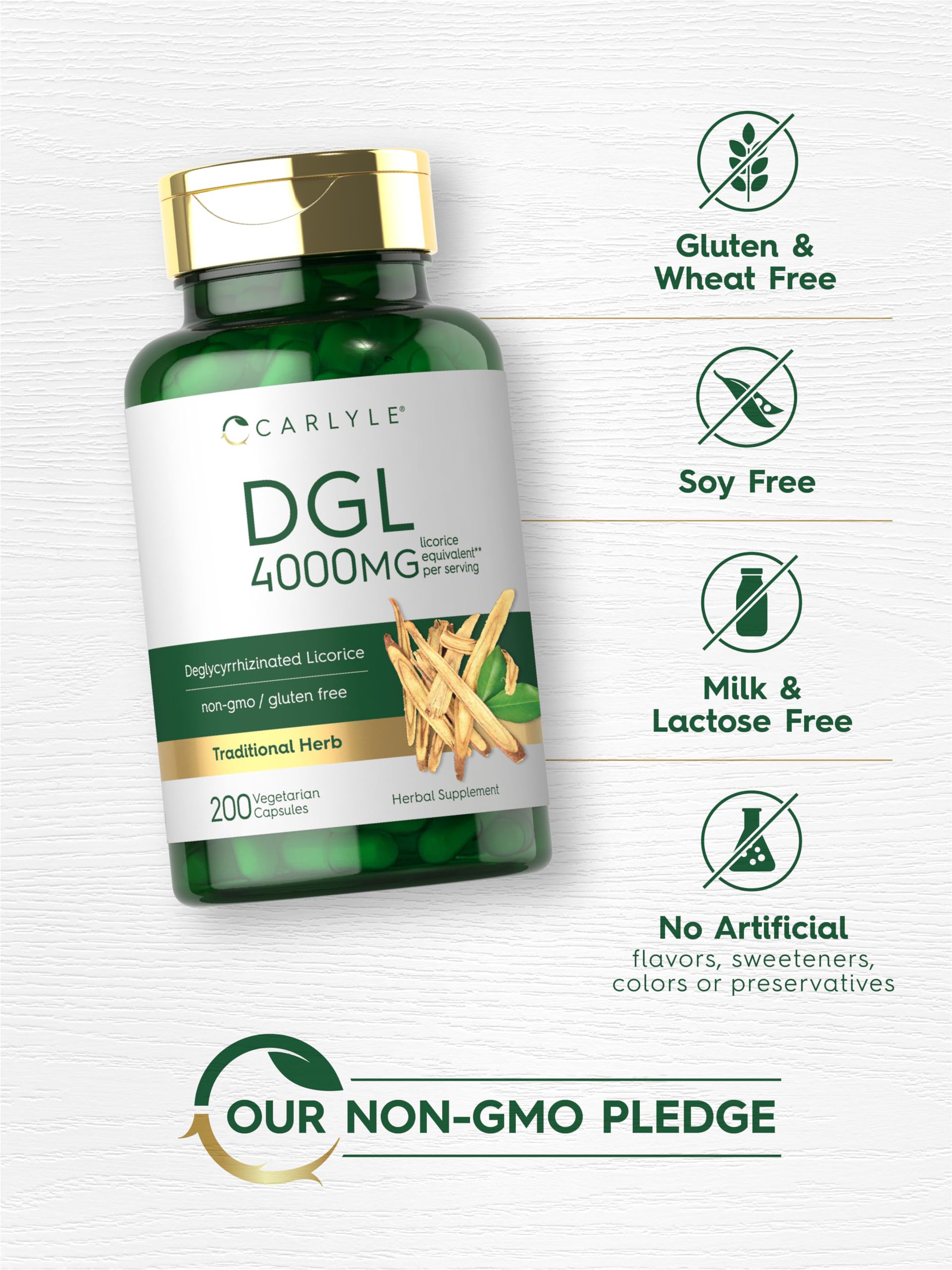 Foto 6 pulgar | Suplemento de Regaliz Deglicirricinado Carlyle Dgl 4000 Mg - Venta Internacional