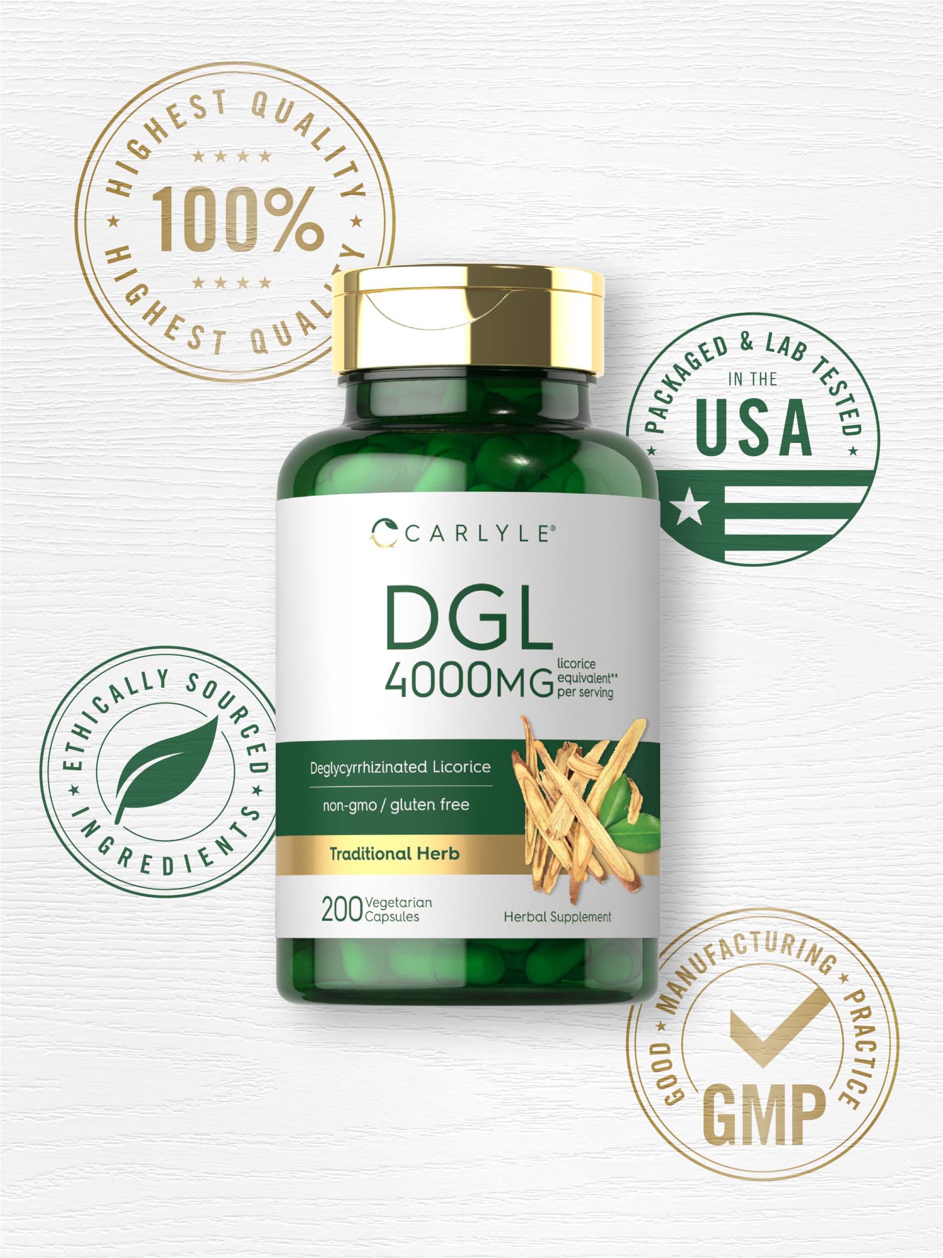 Foto 7 pulgar | Suplemento de Regaliz Deglicirricinado Carlyle Dgl 4000 Mg - Venta Internacional