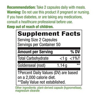 Foto 3 | Suplemento Nature's Way Goldenseal Root 100 Cápsulas - Venta Internacional