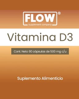 Foto 2 | Minerales y Suplementos Flow Supplements -90 Cápsulas Vitamina D3 500 mg c/u
