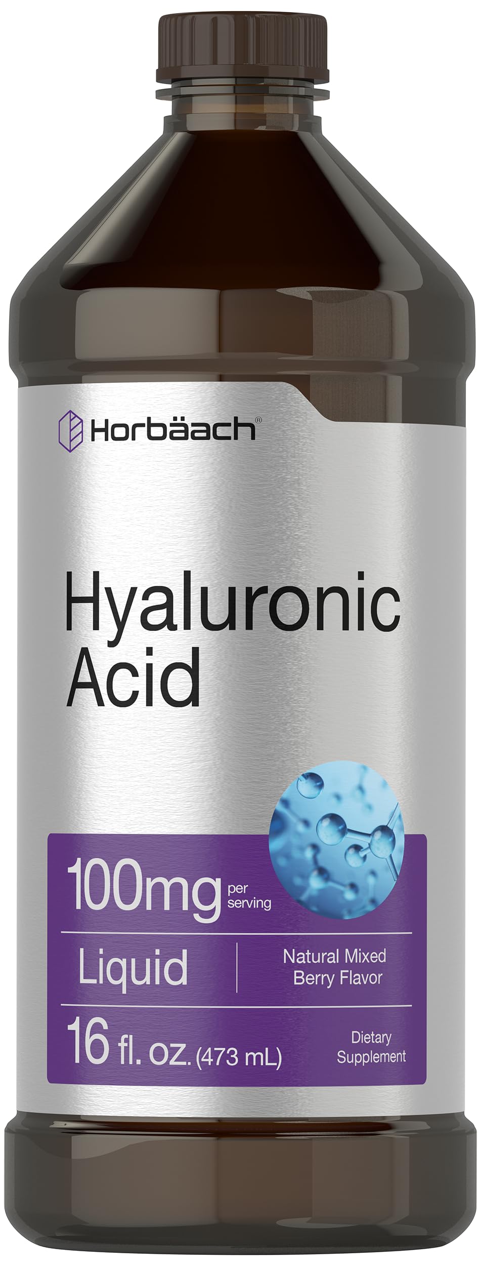 Foto 2 pulgar | Suplemento Horbäach  Ácido Hialurónico Líquido 100 mg 473 ml - Venta Internacional