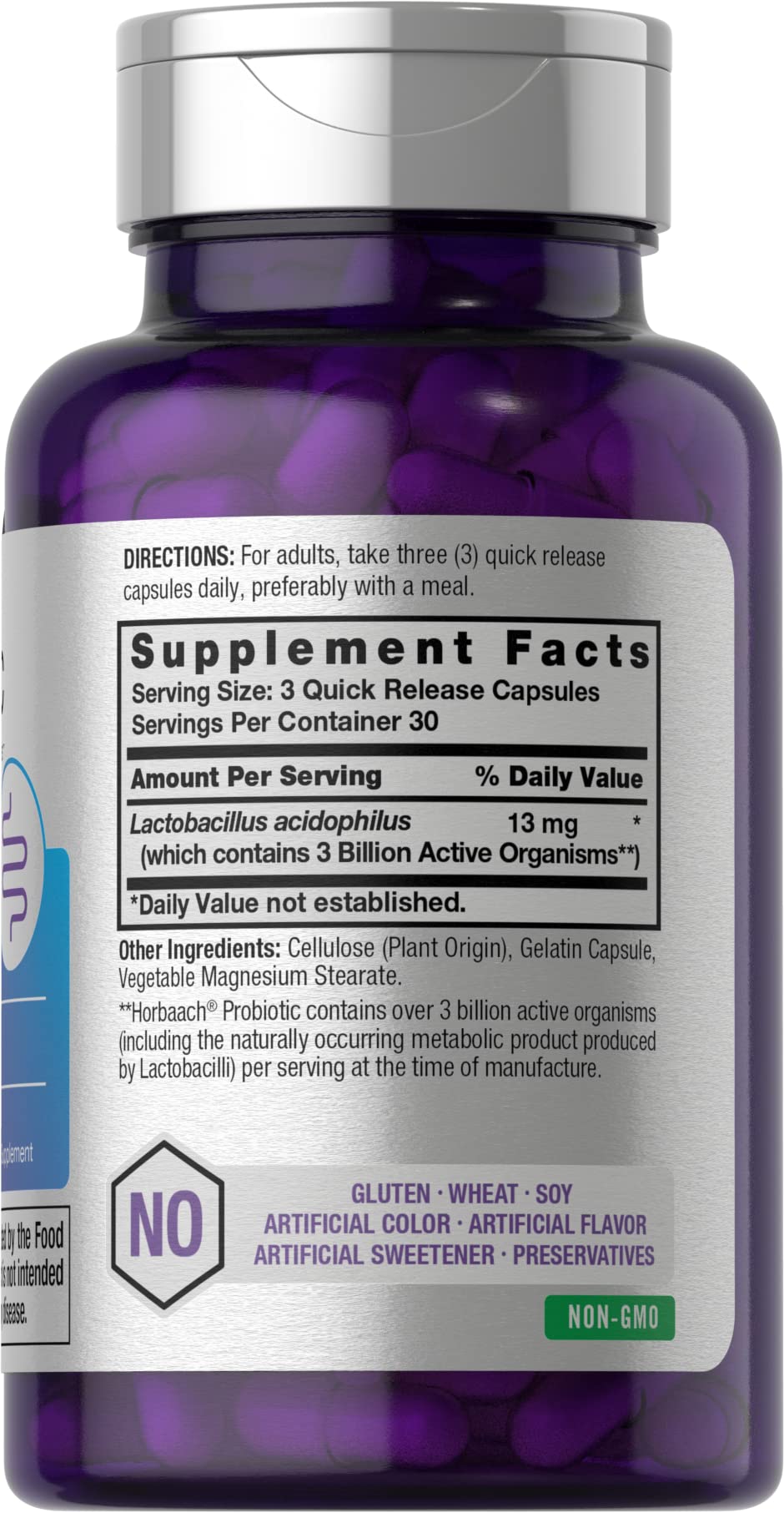 Foto 3 pulgar | Probiotic Horbäach 3 Billion  Cfu 90 Cápsulas  - Venta Internacional