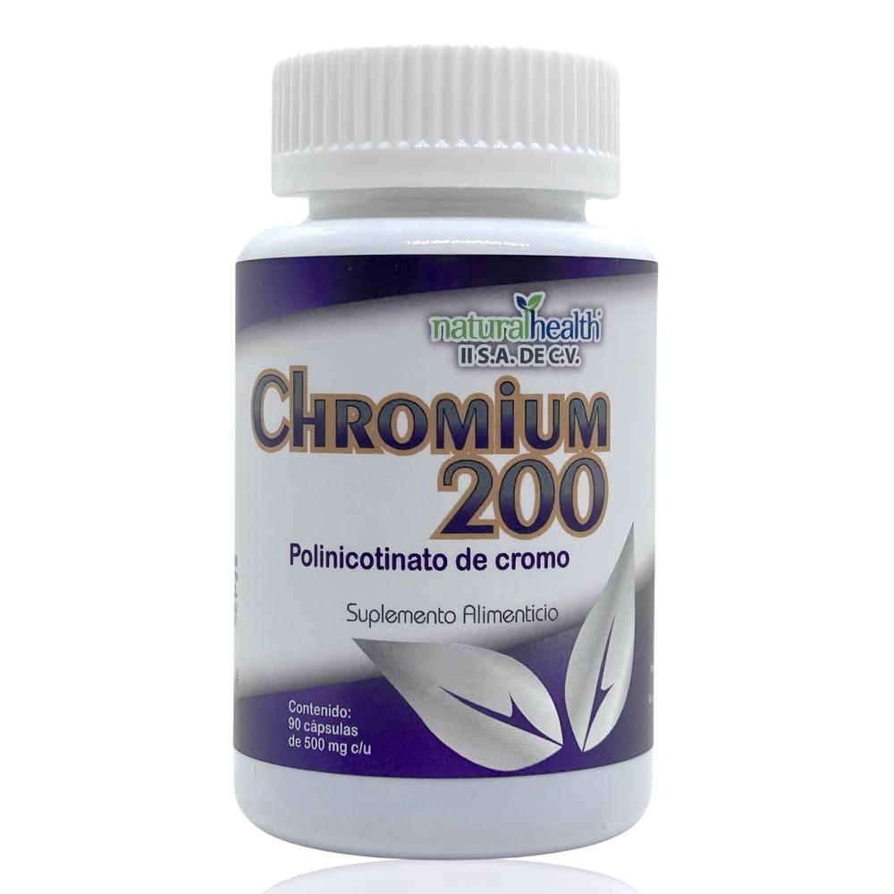 Suplemento Natural Health Chromium 200 de 90 Cápsulas