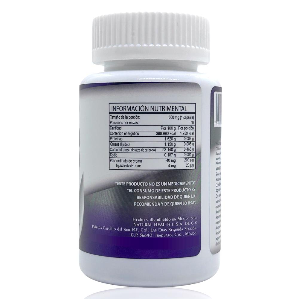 Foto 4 pulgar | Suplemento Natural Health Chromium 200 de 90 Cápsulas