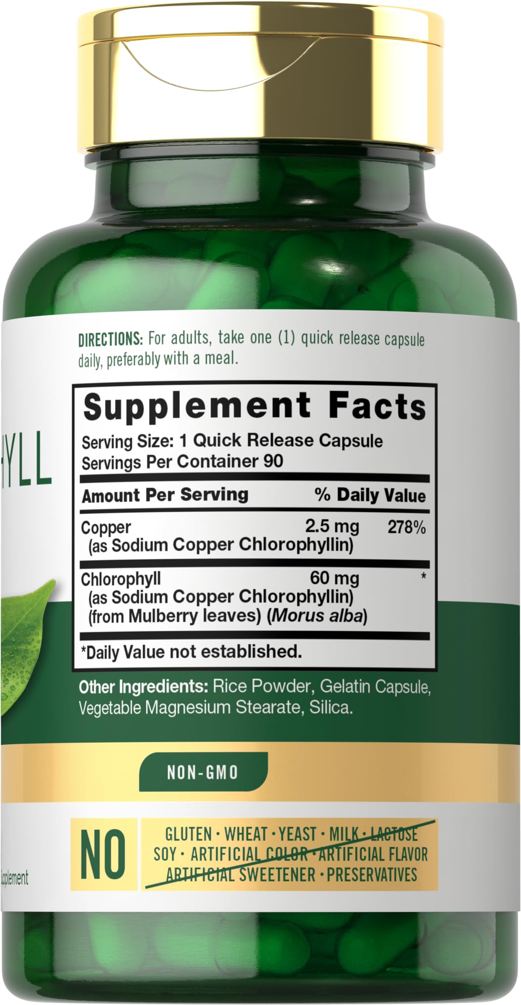 Foto 3 pulgar | Suplemento Carlyle Píldoras De Clorofila 90 Cápsulas 60 Mg - Venta Internacional