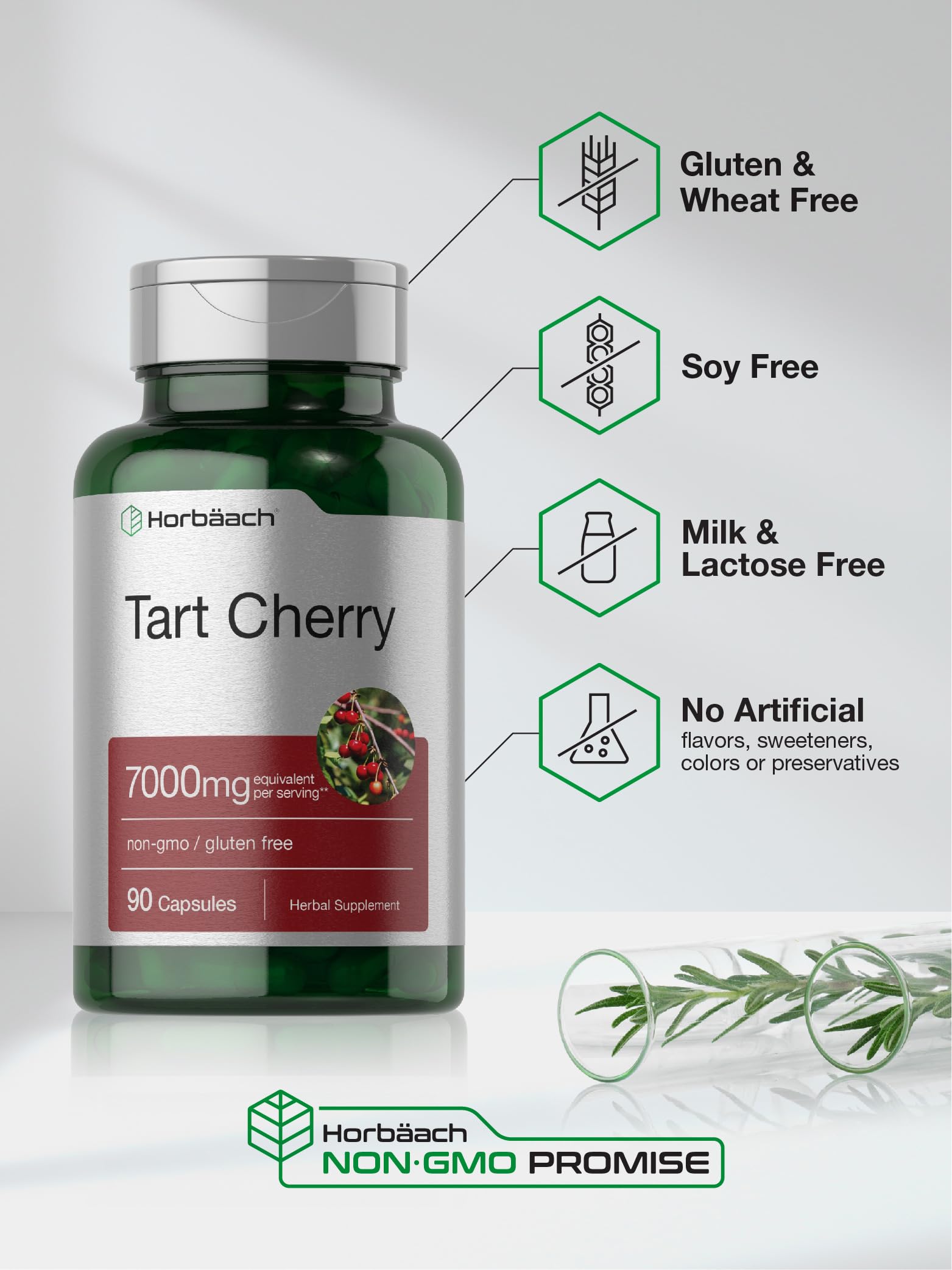 Foto 4 | Suplemento Horbaach Extractode Cereza Ácida 7000 Mg 90 Cápsulas - Venta Internacional