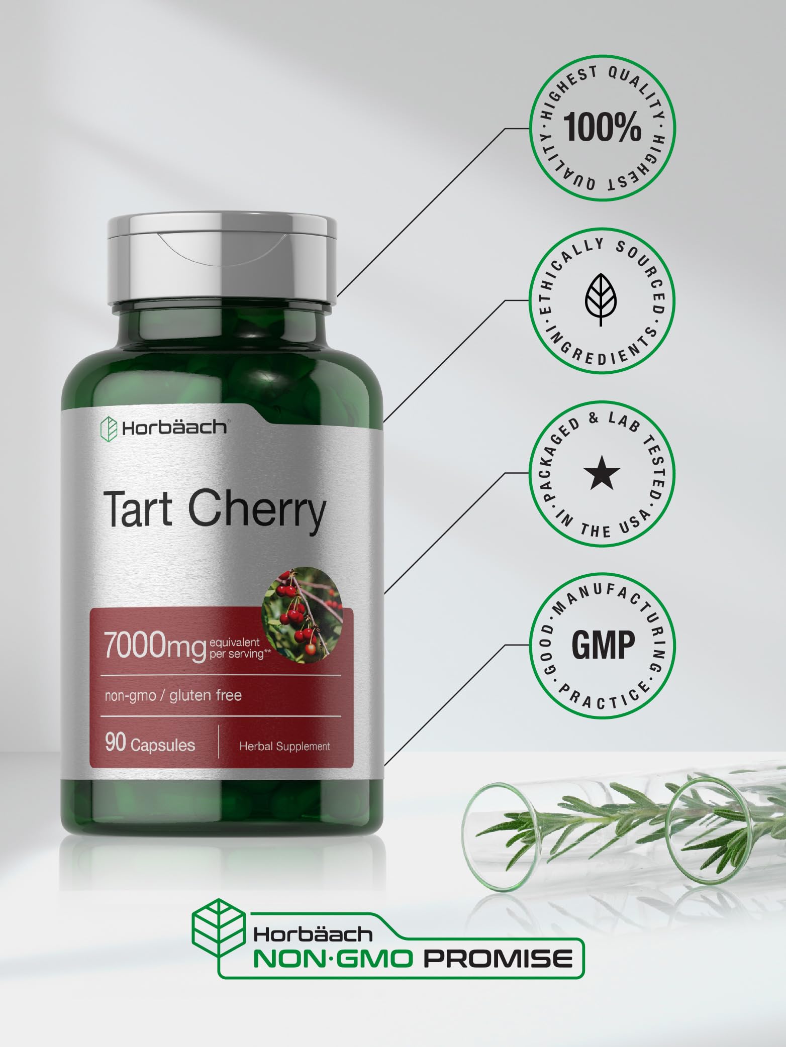 Foto 5 | Suplemento Horbaach Extractode Cereza Ácida 7000 Mg 90 Cápsulas - Venta Internacional