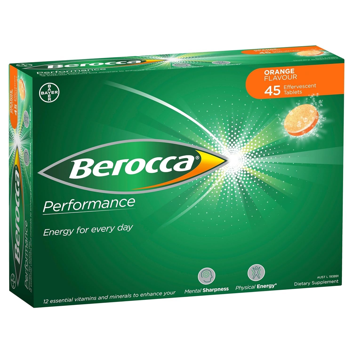 Foto 1 | Tabletas Efervescentes Berocca Orange 45 Tabletas - Venta Internacional