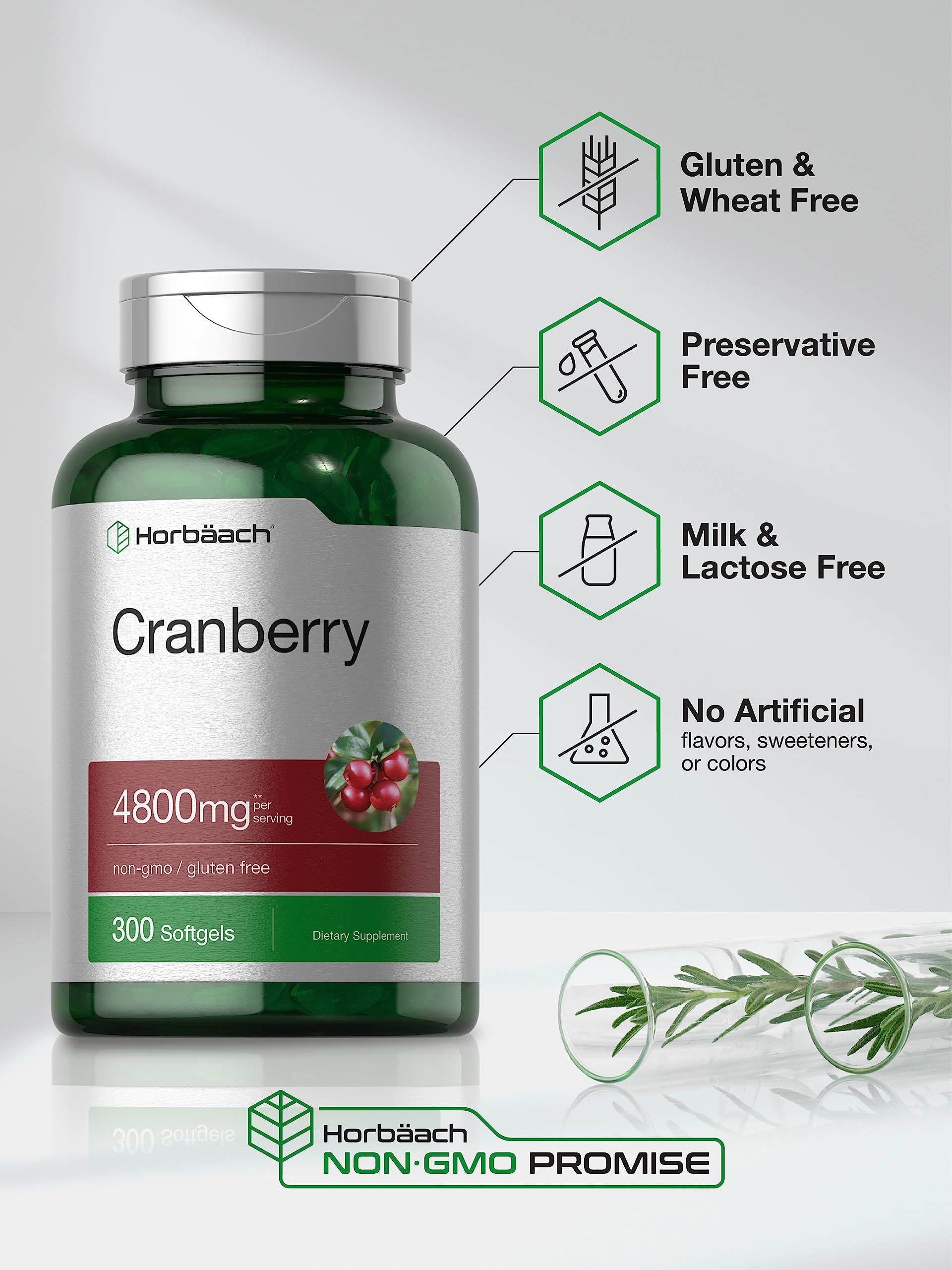 Foto 5 | Suplemento Horbäach Píldoras de Arándano 4800 mg 300 Cápsulas Blandas - Venta Internacional