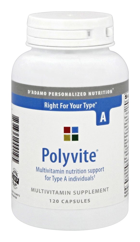 Suplemento D'adamo Personalized Nutrition Polyvite A 120 Unidades - Venta Internacional