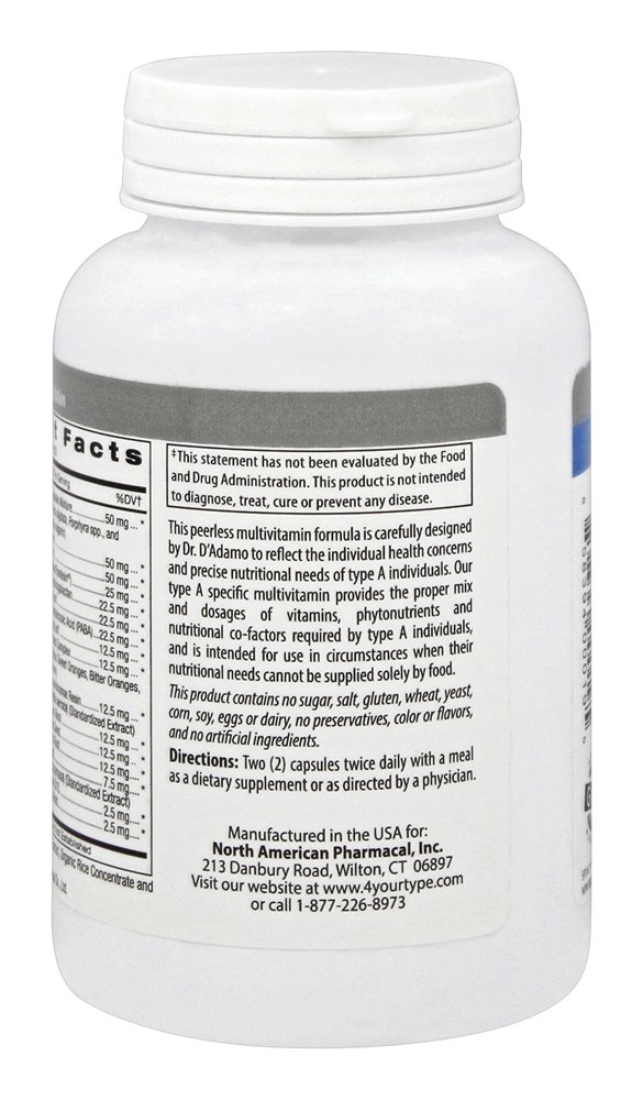Foto 5 pulgar | Suplemento D'adamo Personalized Nutrition Polyvite A 120 Unidades - Venta Internacional