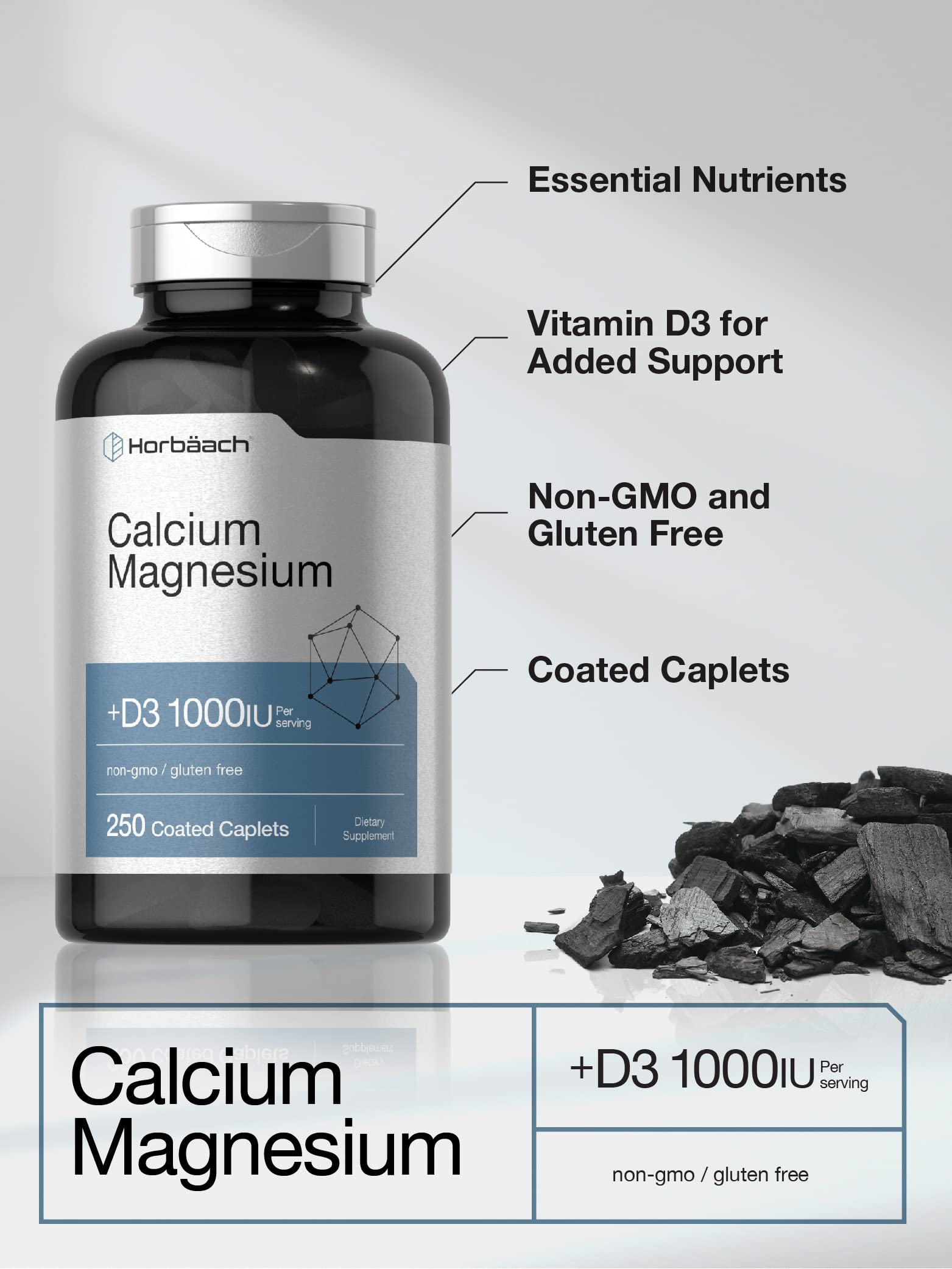 Foto 4 pulgar | Suplemento Horbäach Calcium Magnesium  D3 250 Comprimidos - Venta Internacional