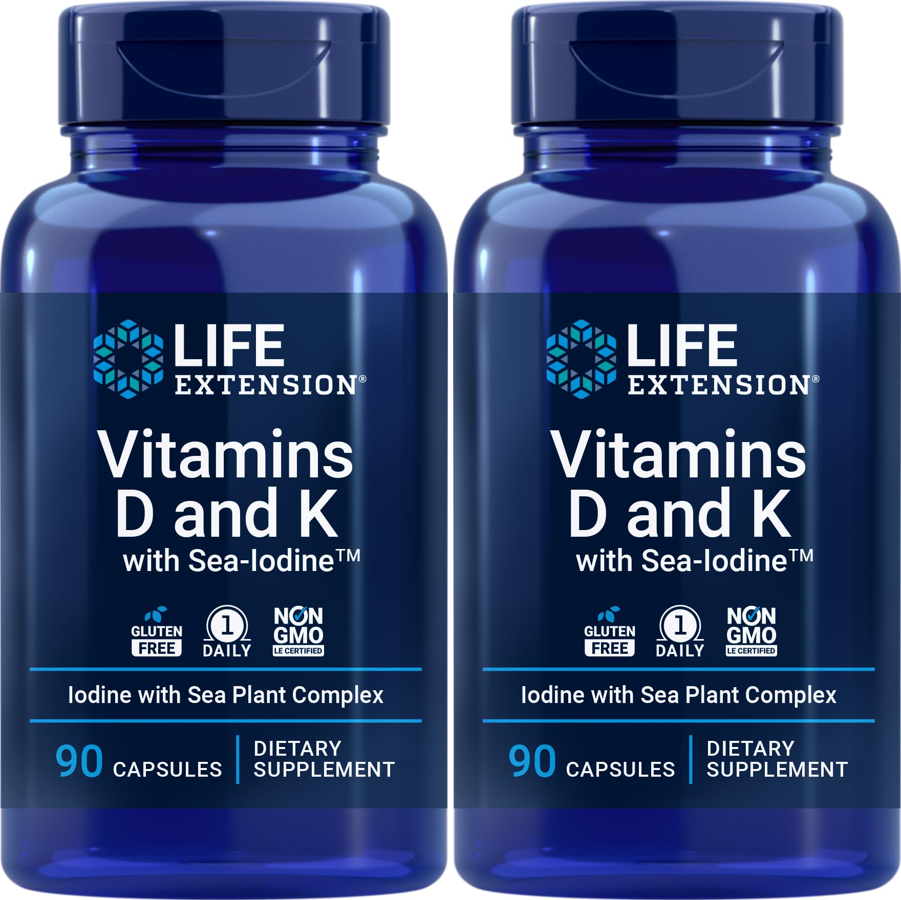 Suplemento Vitaminas D y K de Life Extension con Yodo Marino - Venta Internacional