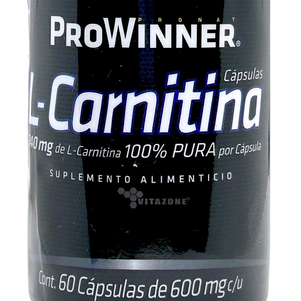 Foto 6 pulgar | L-Carnitina Pro Winner 600 mg 60 Cápsulas