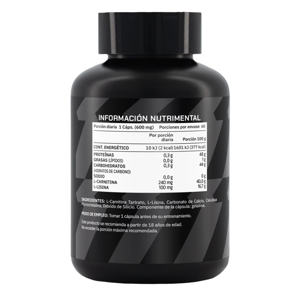 Foto 9 pulgar | L-Carnitina Pro Winner 600 mg 60 Cápsulas