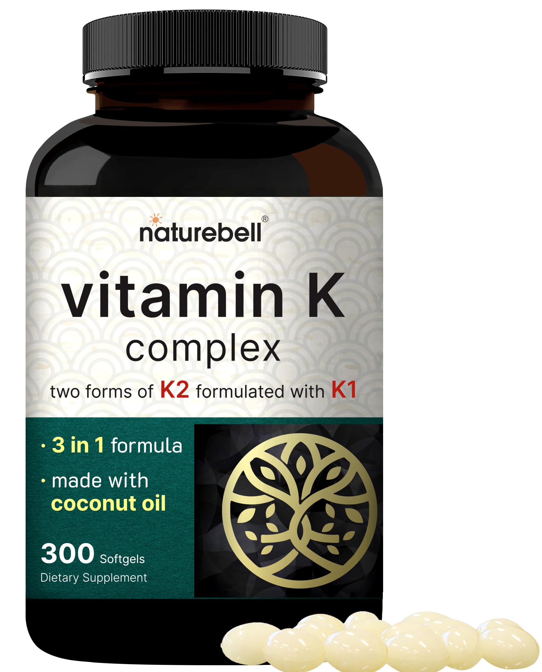 Foto 2 pulgar | Complejo de Vitamina K Natubell 2.600 MCG 300 Cápsulas Blandas - Venta Internacional