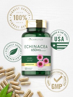 Foto 6 | Suplemento Carlyle, Cápsulas de Equinácea 650 Mg 120 Unidades - Venta Internacional