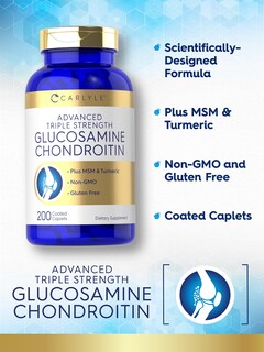 Foto 4 | Suplemento Carlyle: Glucosamina Condroitina Msm Cúrcuma 200 Unidades - Venta Internacional