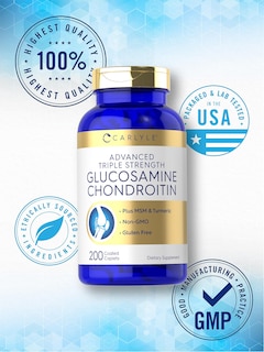 Foto 6 | Suplemento Carlyle: Glucosamina Condroitina Msm Cúrcuma 200 Unidades - Venta Internacional
