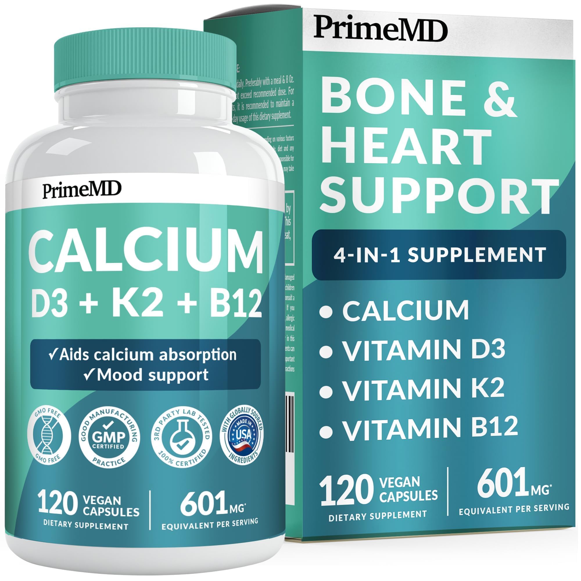 Foto 2 pulgar | Suplemento Primemd Calcium 600 Mg con Vitamina D3 K2 B12 5000 Ui - Venta Internacional