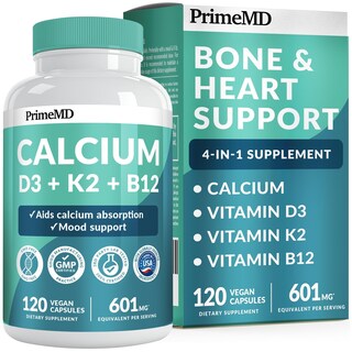Foto 1 | Suplemento Primemd Calcium 600 Mg con Vitamina D3 K2 B12 5000 Ui - Venta Internacional