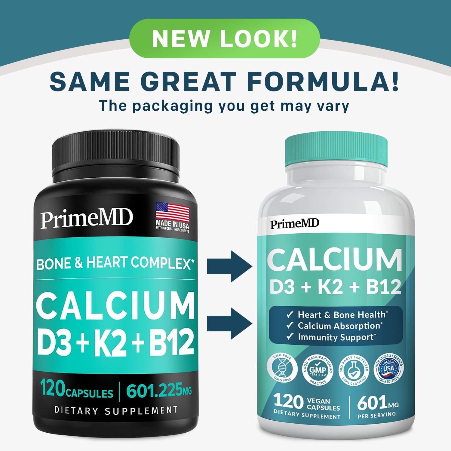 Foto 3 pulgar | Suplemento Primemd Calcium 600 Mg con Vitamina D3 K2 B12 5000 Ui - Venta Internacional