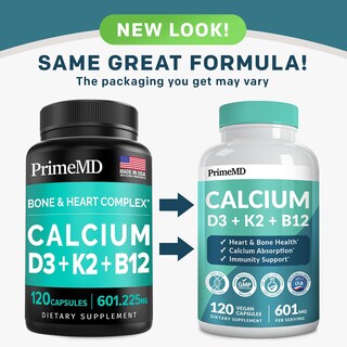 Foto 2 | Suplemento Primemd Calcium 600 Mg con Vitamina D3 K2 B12 5000 Ui - Venta Internacional