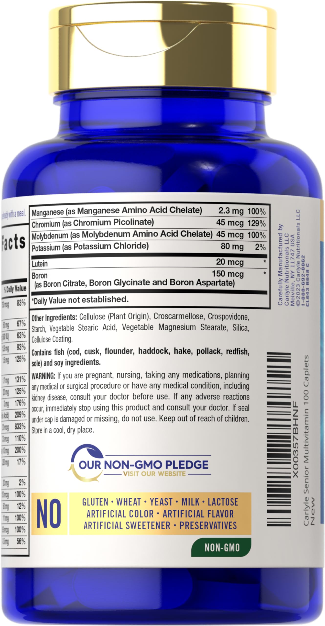 Foto 4 pulgar | Suplemento Multivitamínico Carlyle Senior Mayores de 60 Años 100 Cápsulas - Venta Internacional