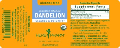 Foto 2 | Extracto Líquido Limpiador de Diente de León Herb Pharm 30 ml Sin Alcohol - Venta Internacional