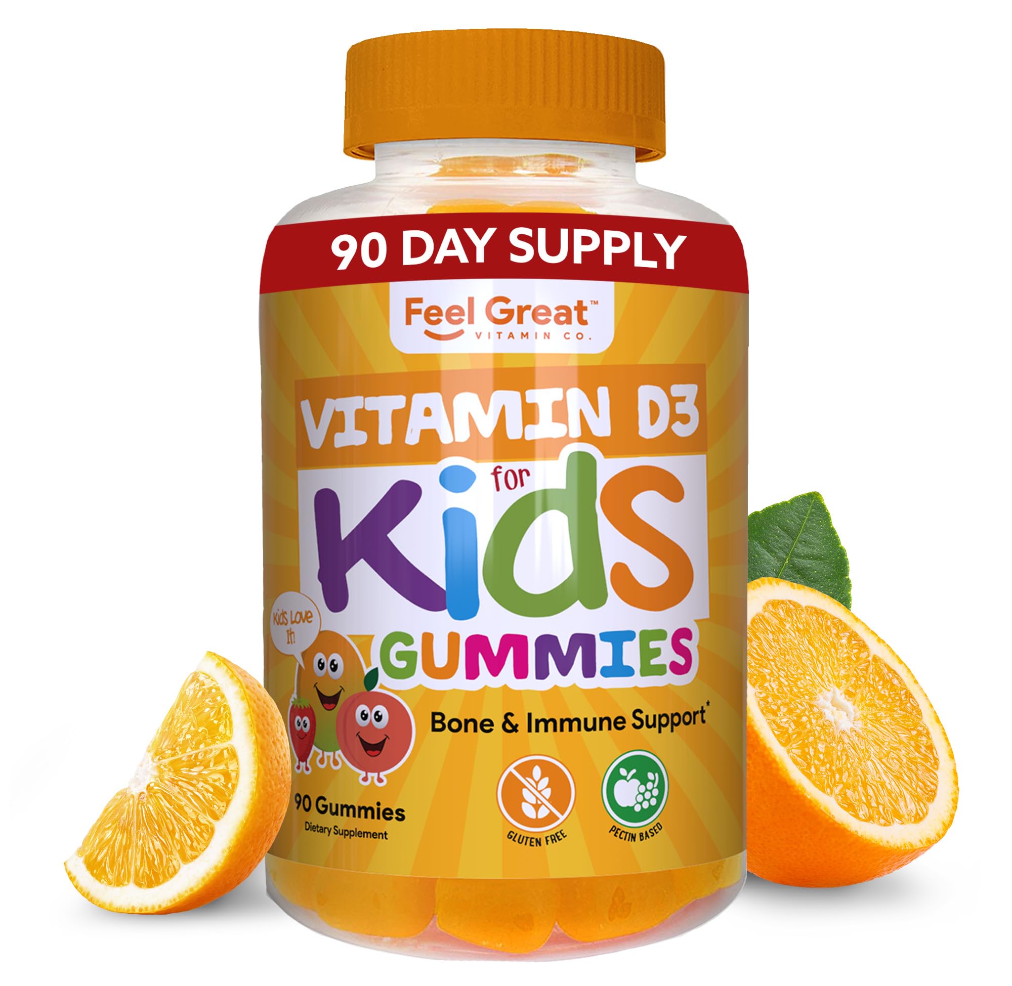Foto 2 pulgar | Vitamina D3 Feel Great en Gomitas para Niños 1000 Iu 90 Piezas - Venta Internacional