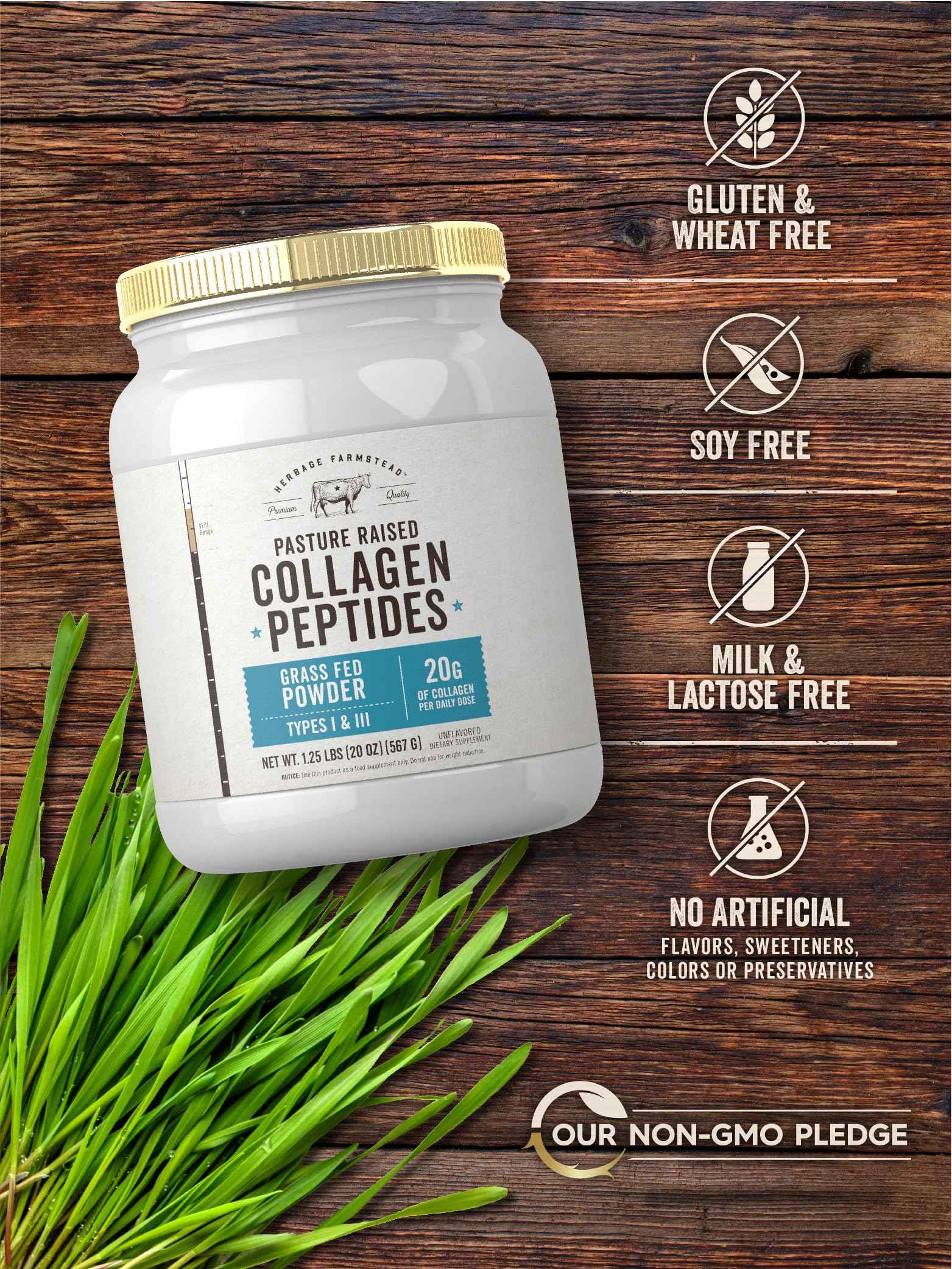 Foto 6 pulgar | Suplemento de Péptidos de Colágeno Alimentado con Pasto en Polvo 600 Ml Hierba - Venta Internacional