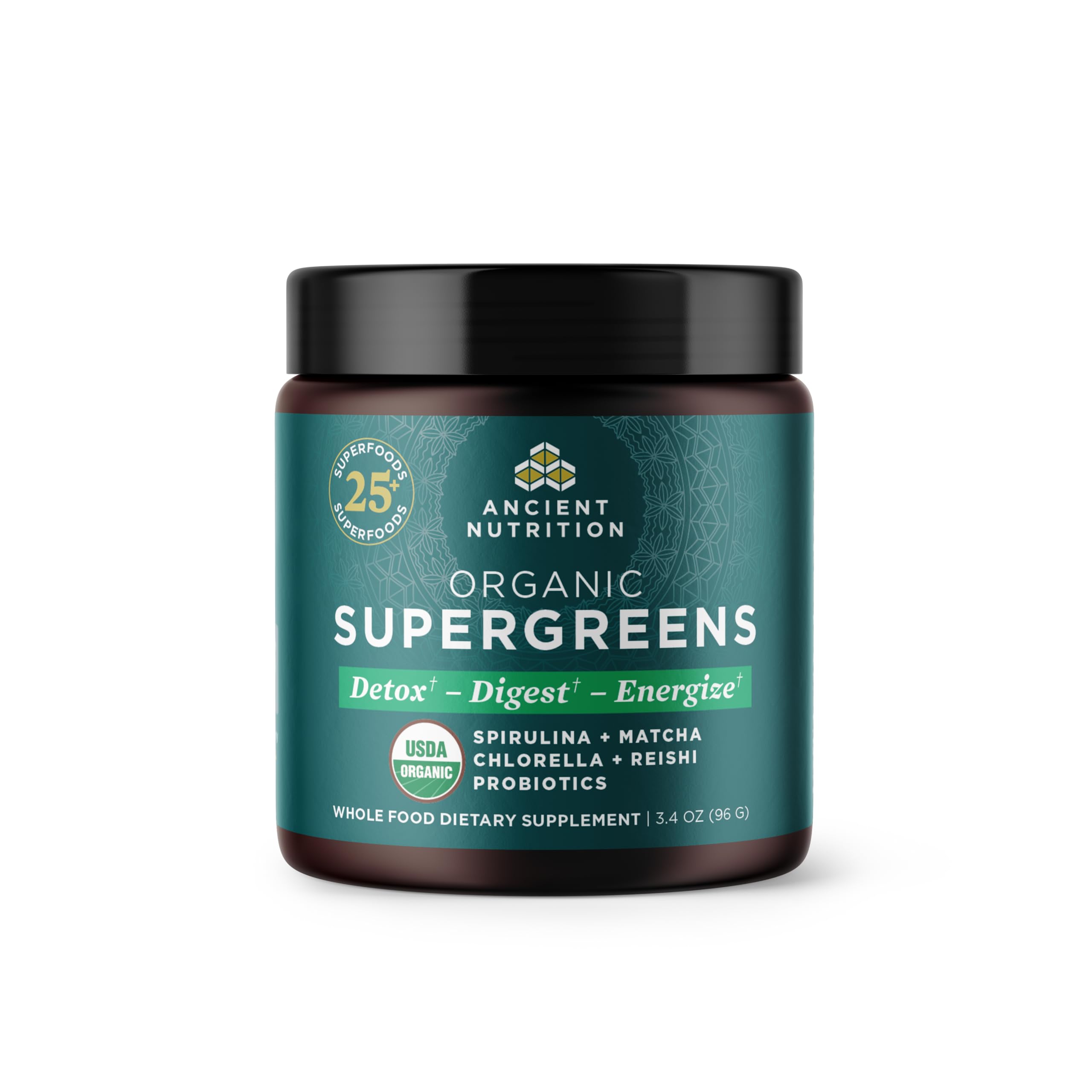 Foto 2 pulgar | Suplemento Supergreens en Polvo Ancient Nutrition Organic 100 g - Venta Internacional