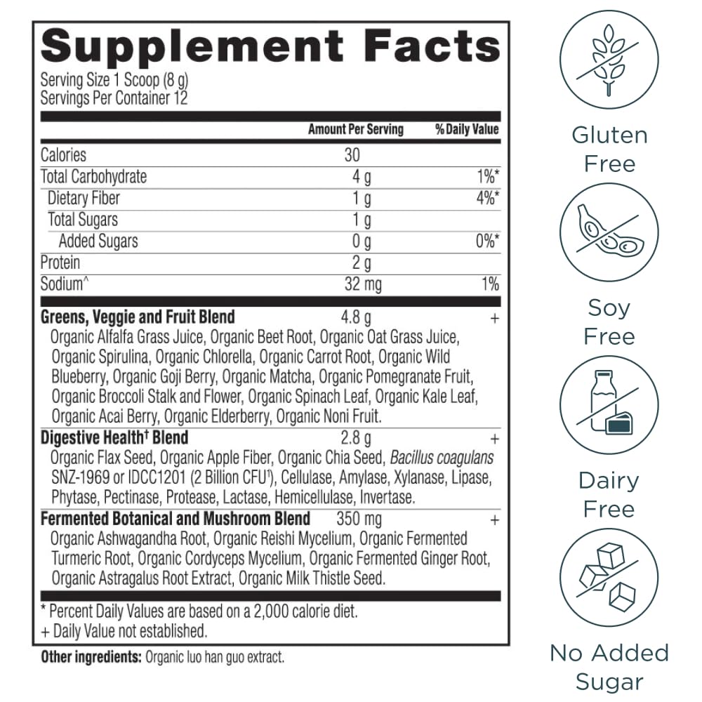 Foto 5 pulgar | Suplemento Supergreens en Polvo Ancient Nutrition Organic 100 g - Venta Internacional