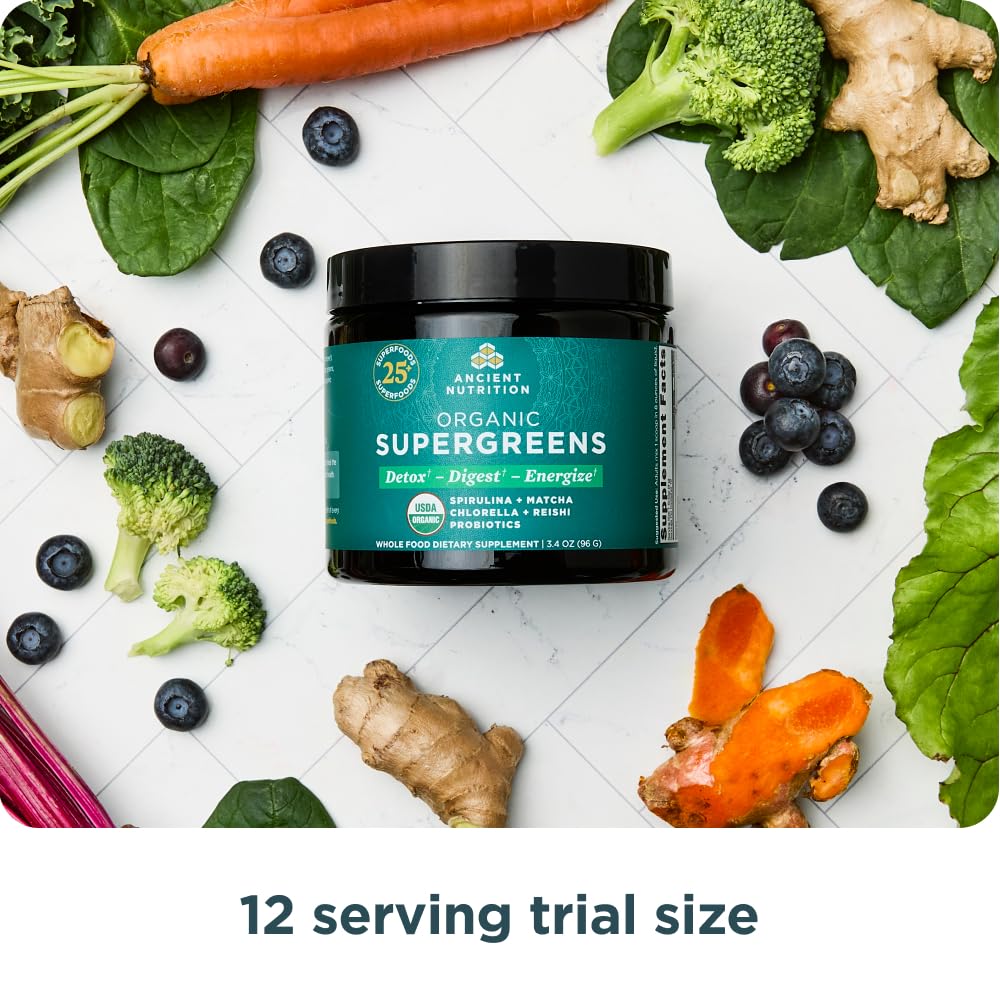 Foto 8 pulgar | Suplemento Supergreens en Polvo Ancient Nutrition Organic 100 g - Venta Internacional