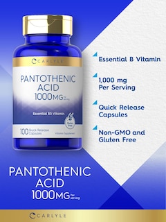 Foto 3 | Suplemento de Ácido Pantoténico Carlyle 1000 mg - 100 cápsulas