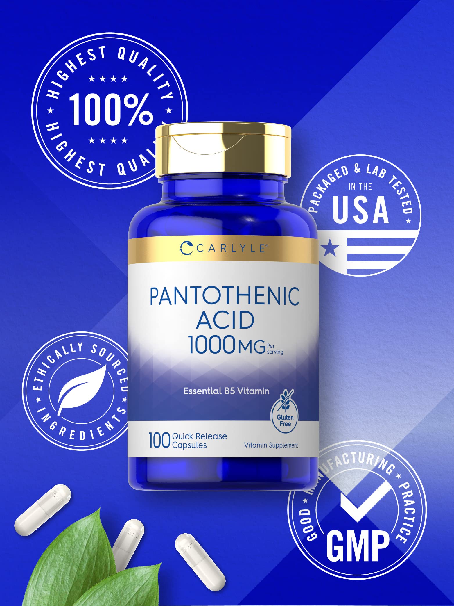 Foto 6 pulgar | Suplemento de Ácido Pantoténico Carlyle 1000 mg - 100 cápsulas