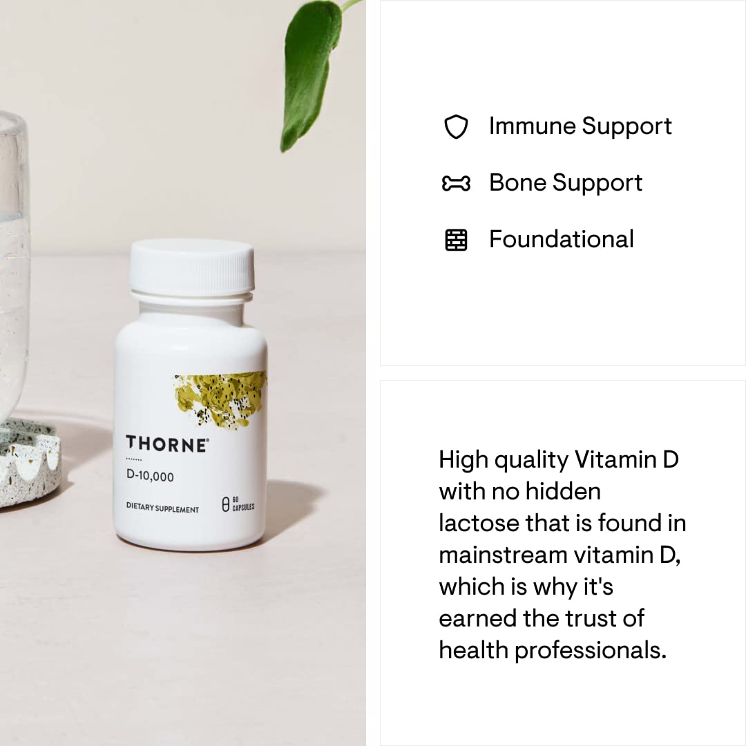 Foto 4 | Suplemento Thorne de Vitamina D3 10.000 Ui 60 Cápsulas - Venta Internacional