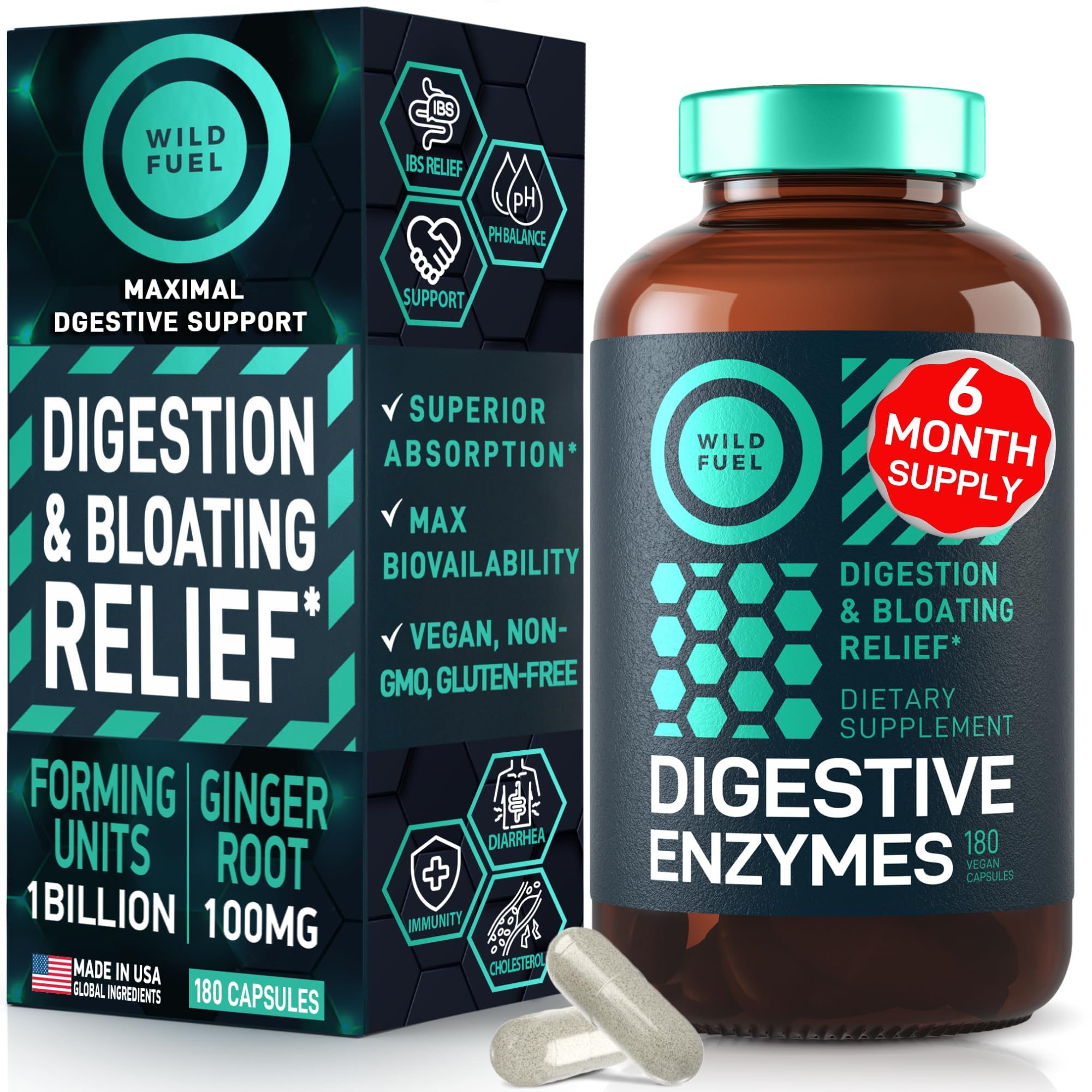 Probióticos Wild Fuel 180 Cápsulas - Venta Internacional