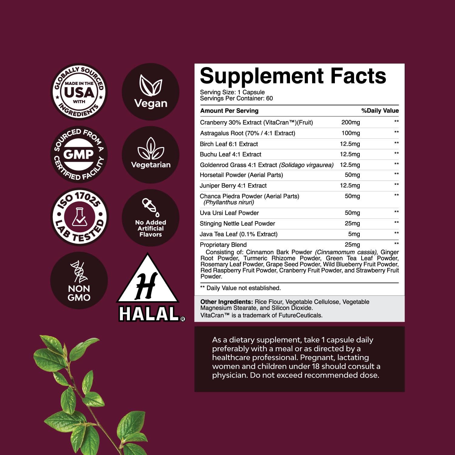 Foto 4 pulgar | Supplement Natures Craft Kidney Support Cranberry para Mujeres y Hombres - Venta Internacional