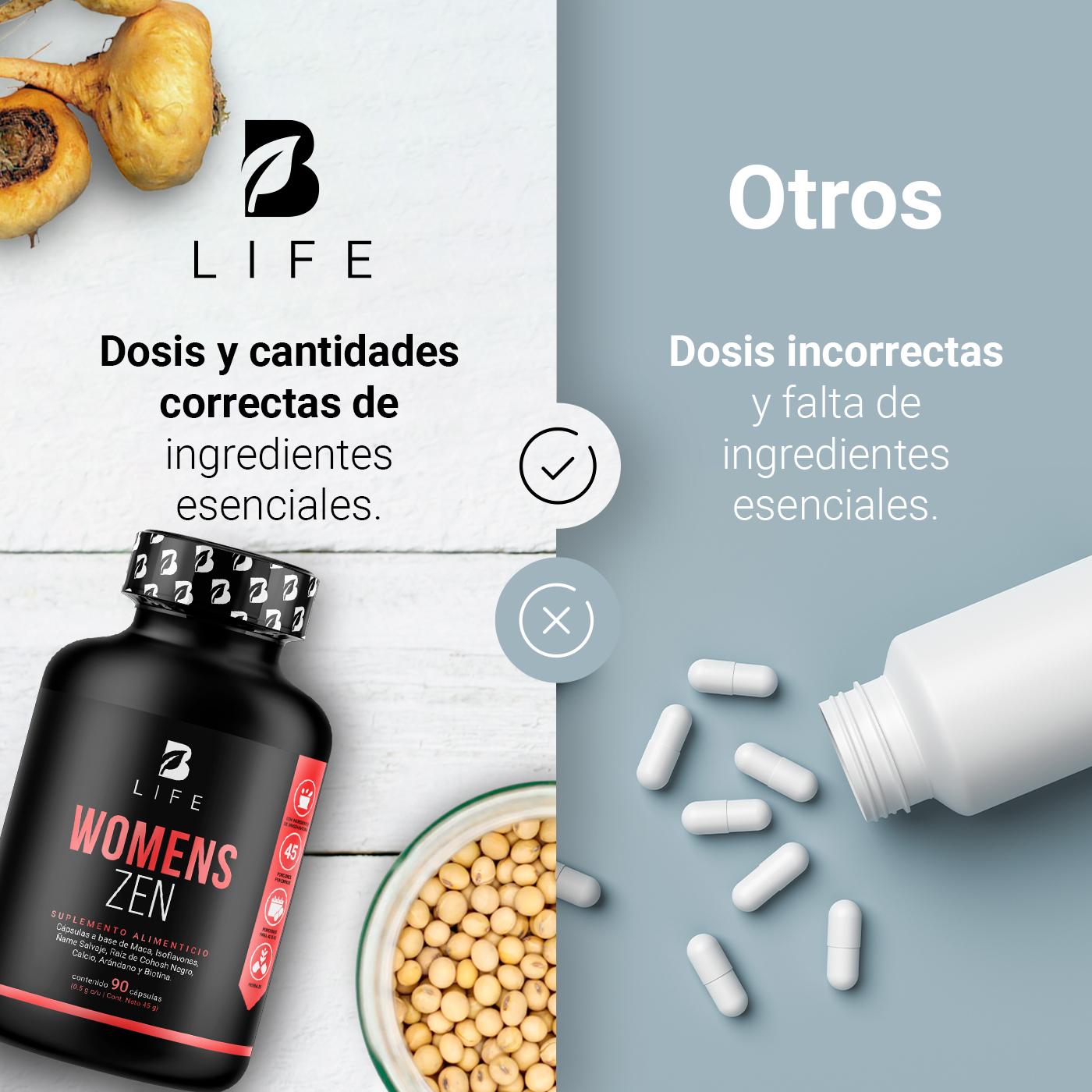 Foto 5 pulgar | Womens Zen B Life. 90 Cápsulas