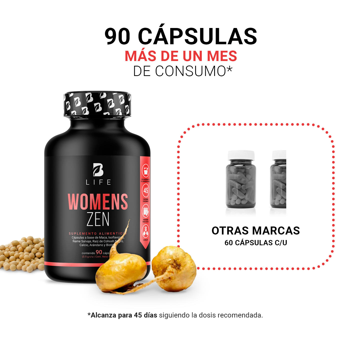 Foto 6 | Womens Zen B Life. 90 Cápsulas