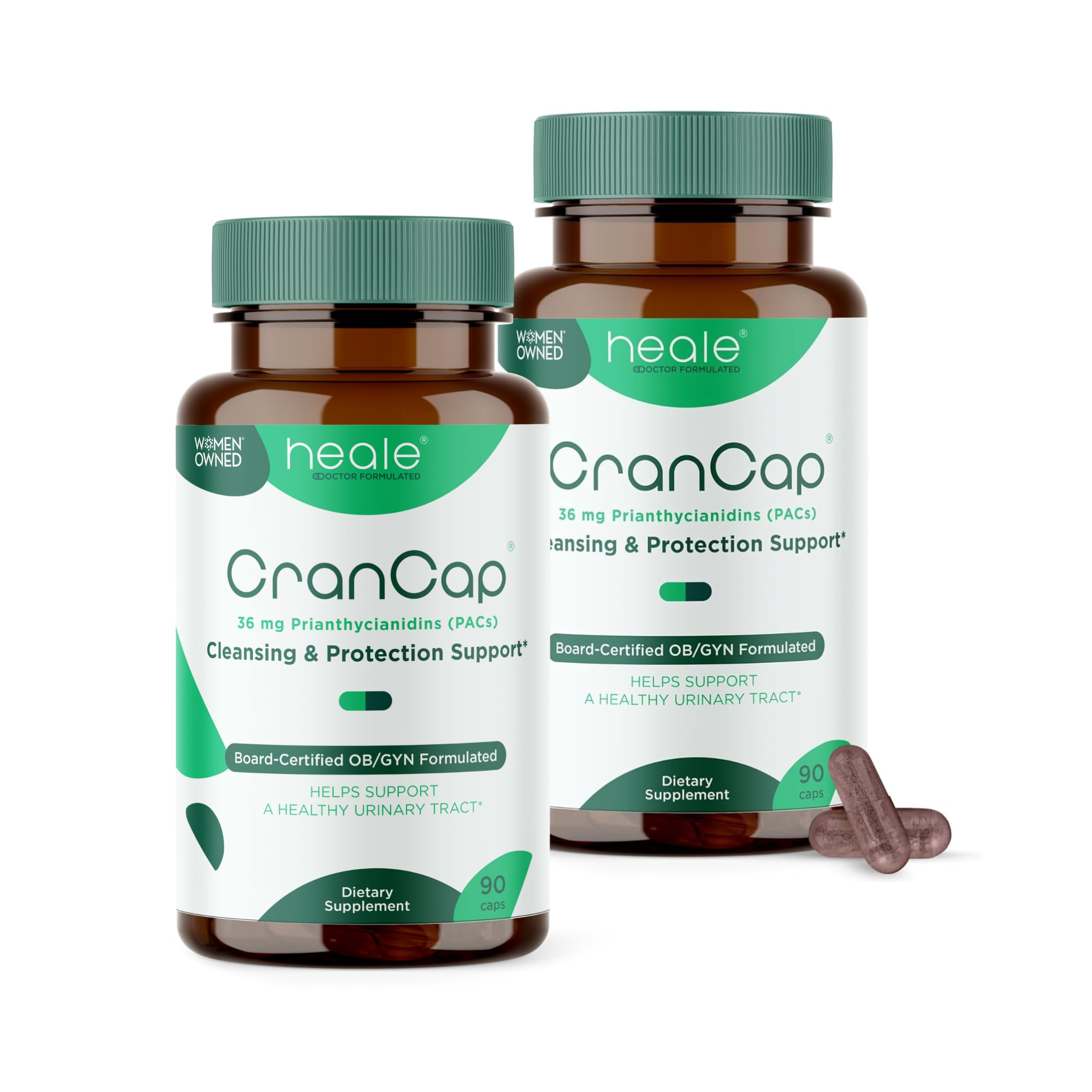Foto 2 pulgar | Supplemento Heale Crancap Cranberry Urinary Tract 180 Cápsulas - Venta Internacional