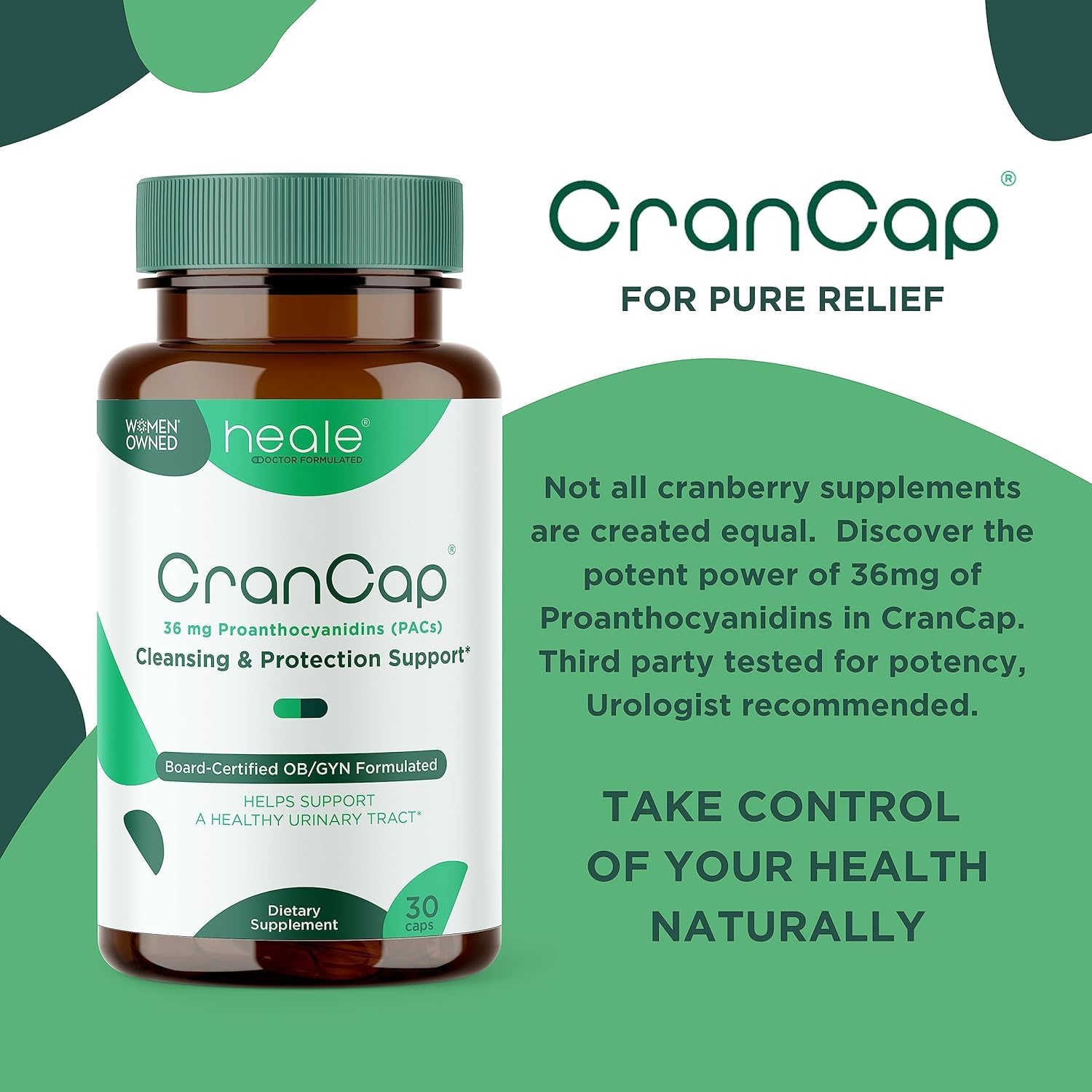 Foto 5 pulgar | Supplemento Heale Crancap Cranberry Urinary Tract 180 Cápsulas - Venta Internacional