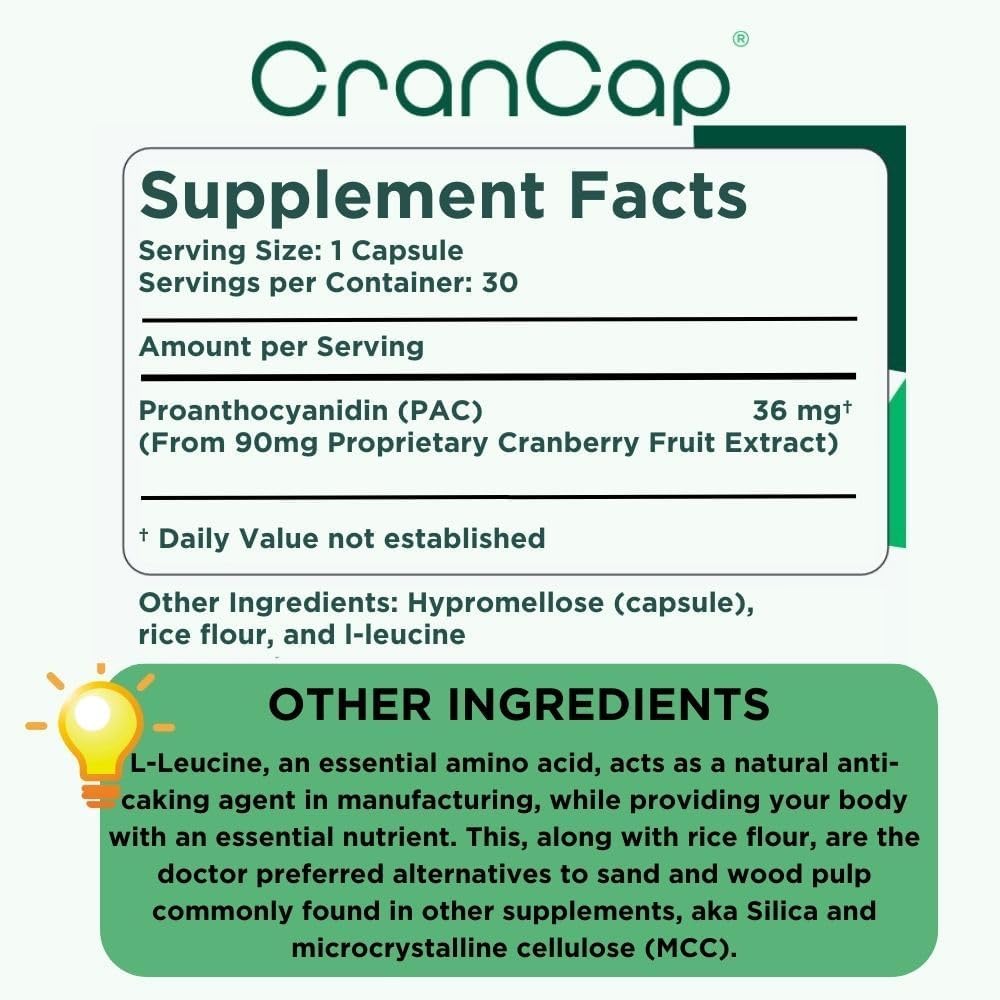 Foto 6 pulgar | Supplemento Heale Crancap Cranberry Urinary Tract 180 Cápsulas - Venta Internacional